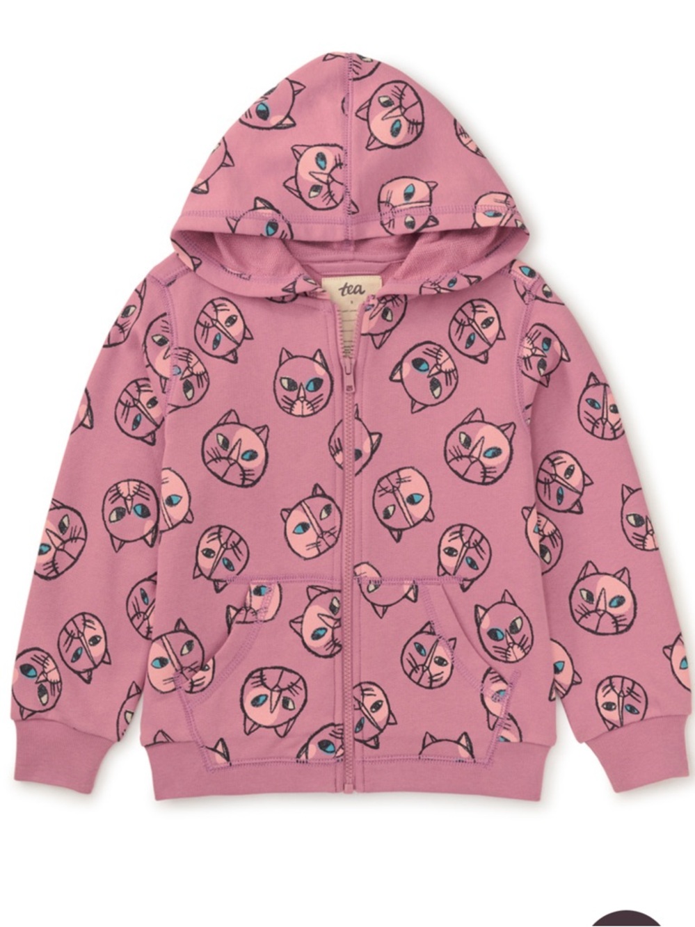 TEA Collection Good Sport Cat Print Hoodie Size 8